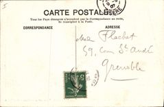 Vintage Postcard Pont of Brion has above of Ebron Dauphine Road of Monestier de Clermont has Mens