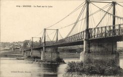 Vintage Postcard Bridge on the Loire Ancenis