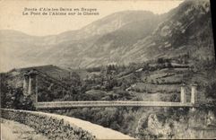 Vintage Postcard Bridge of the Abyss on Cheran Route of Aix Baths in Wallow
