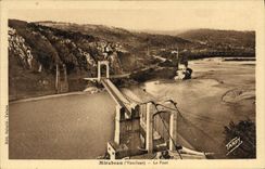 Vintage Postcard Bridge the Mirabeau Bridge