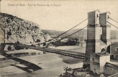 Vintage Postcard Bridge of Mirabeau on the Greoulx Durance Baths