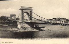 CPA Vue du Pont suspendu du Rhone a Tarascon 