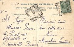 Vintage Postcard Fantasy Child slipping by Star