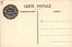 Vintage Postcard Folklore Wine Grape harvest Champagne Moet & Chandon Reception of the bottles