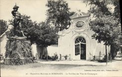 CPA Folklore Vin Vendanges Champagne Exposition maritime de Bordeaux Le pavillon des vins de Champagne 
