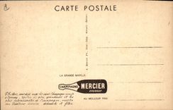 Vintage Postcard Folklore Wine Grape harvest Champagne Draper Epernay Packing
