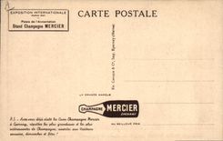 Vintage Postcard Folklore Wine Grape harvest Champagne Epernay Draper part of the building sites of discharging