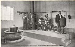 CPA Publicite Appareils d'evaporation produisant les sels de la Source Saint Louis 