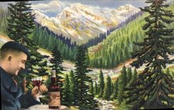 Vintage Postcard Publicity Clacquesin Aperitif