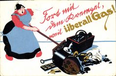 CPA Publicite Uberall Gas Menagere 