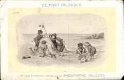 CPA Publicite Le fort de sable Phosphatine Falieres Enfants 