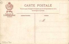 CPA Publicite Chocolat Lombart La fete au village Le bal 