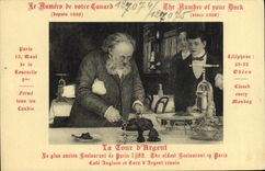 Vintage Postcard Publicity the Money Tower Restoring Paris Duck