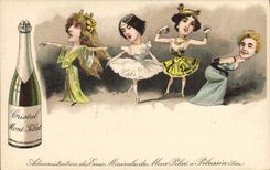 Vintage Postcard Publicity Crystal Mount Pilat Mineral Water Pelussin the Loire