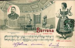 CPA Publicite Serrana Opera de Alfredo Keil Zabel Eva Tetrazzini 