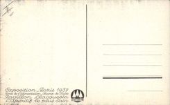 Vintage Postcard Publicite Paris Exposition 1937 Carries food Champ de Mars Clacquesin Aperitif