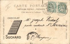 CPA Publicite Chocolat Suchard Chevre Chambery Savoie 