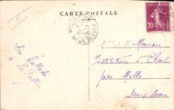 Vintage Postcard Headlight La Rochelle Pallice the pier one day of storm