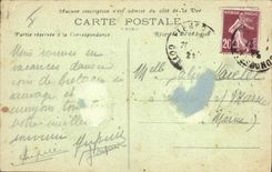 Vintage Postcard Headlight Cape Frehel Rocks of the Swells