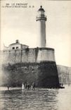 CPA Phare a maree basse Le Treport