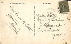 Vintage Postcard Headlight the This headlight Sasint Louis and the pier of Frontignac Boats