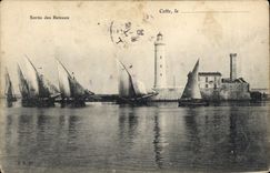 CPA Phare Cette Sortie des baetaux