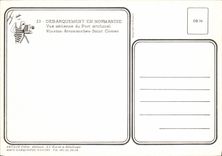 Modern Postcard Militaria Unloading in Normandy Seen air of the Artificial harbor Winston Arromanches Holy Comes