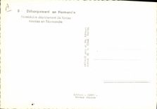 Modern Postcard Militaria Unloading of Formidable Normandy deployment of troops naval in Normandy