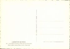 Modern Postcard Militaria Liberation of Paris the Leclerc tanks Places Harmony Tank