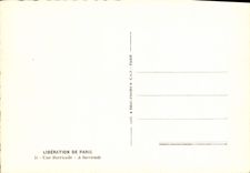 Modern Postcard Militaria Release of Paris a barricade