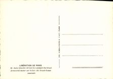 Modern Postcard Militaria Release of Paris Car blindee in front of the casemate of the Senate Tank