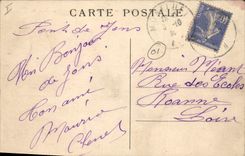 Postal Puente de Jons que conecta los departamentos de Ain e Isere