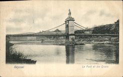 Vintage Postcard the Bridge and the Seyssel quays