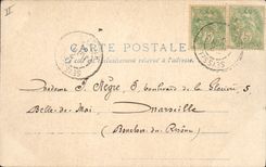 Postal el Puente y los muelles Seyssel