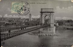 CPA Pont suspendu Valence
