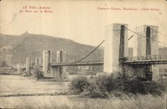 Vintage Postcard Bridge on the Rhone TEil
