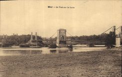 Vintage Postcard Bridge on the Loire Sea