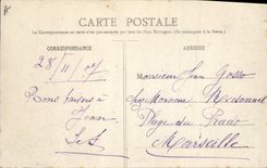 Vintage Postcard Andrezieux the Bridge before the flood of October 17th, 1907