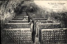 Vintage Postcard Folklore Wine Vintage Champagne Moet & Chandon Moving