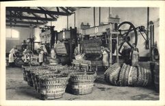 Vintage Postcard Folklore Wine Vintage Moet & Chandon Champagne the grape basket of the maisona Bouzy