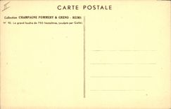 Vintage Postcard Folklore Wine Vintage Champagne Pommery & Greno Rheims large the lightning