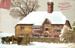 Vintage Postcard Publicity Chocolate of Aiguebelle House