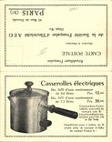 Vintage Postcard Publicity electric Pans