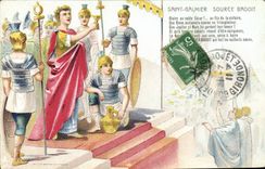 CPA Publicite Saint Galmier Source Badoit 