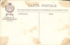 CPA Publicite Chocolat Lombart Hymne national des Etats Unis 