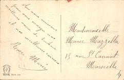 Vintage Postcard Fantasy Illustrator Happy new year Flowers