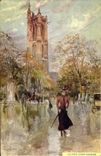 Vintage Postcard Fantasy Illustrator Stein Paris the Tower Holy Jacques