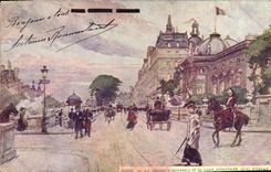 Vintage Postcard Fantasy Illustrator Stein Paris the Legion of honor and the Station of Orleans French Foreign Office