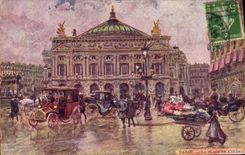 Vintage Postcard Fantasy Illustrator Stein Paris the Place of the Opera
