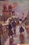Vintage Postcard Fantasy Illustrator Stein Paris Notre Dame